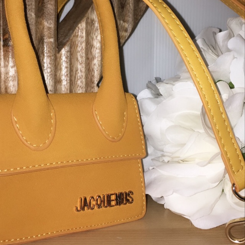 mini mustard faux suede JACQUEMUS